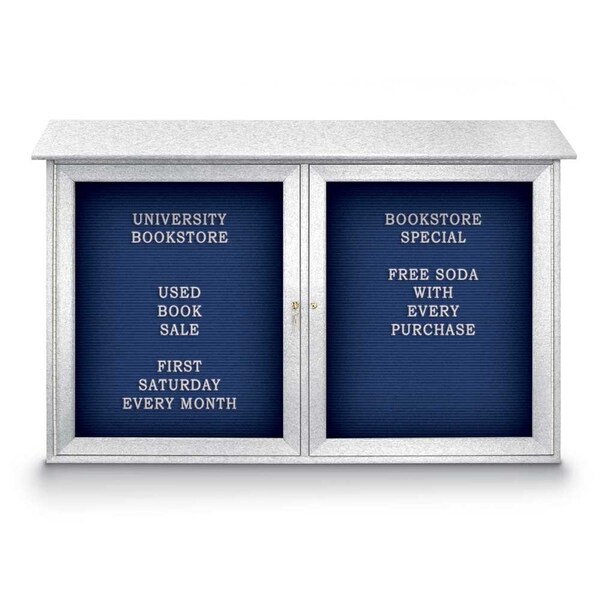 Indoor Enclosed Combo Board, 48"x36", Bronze Frame/Black & Forbo